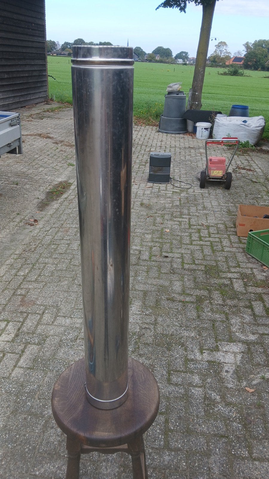 Pijp pelletkachel  Ø 80/130 mm Dubbelwandig geïsoleerd, Huis en Inrichting, Ophalen of Verzenden, Zo goed als nieuw, Hout, Pelletkachel
