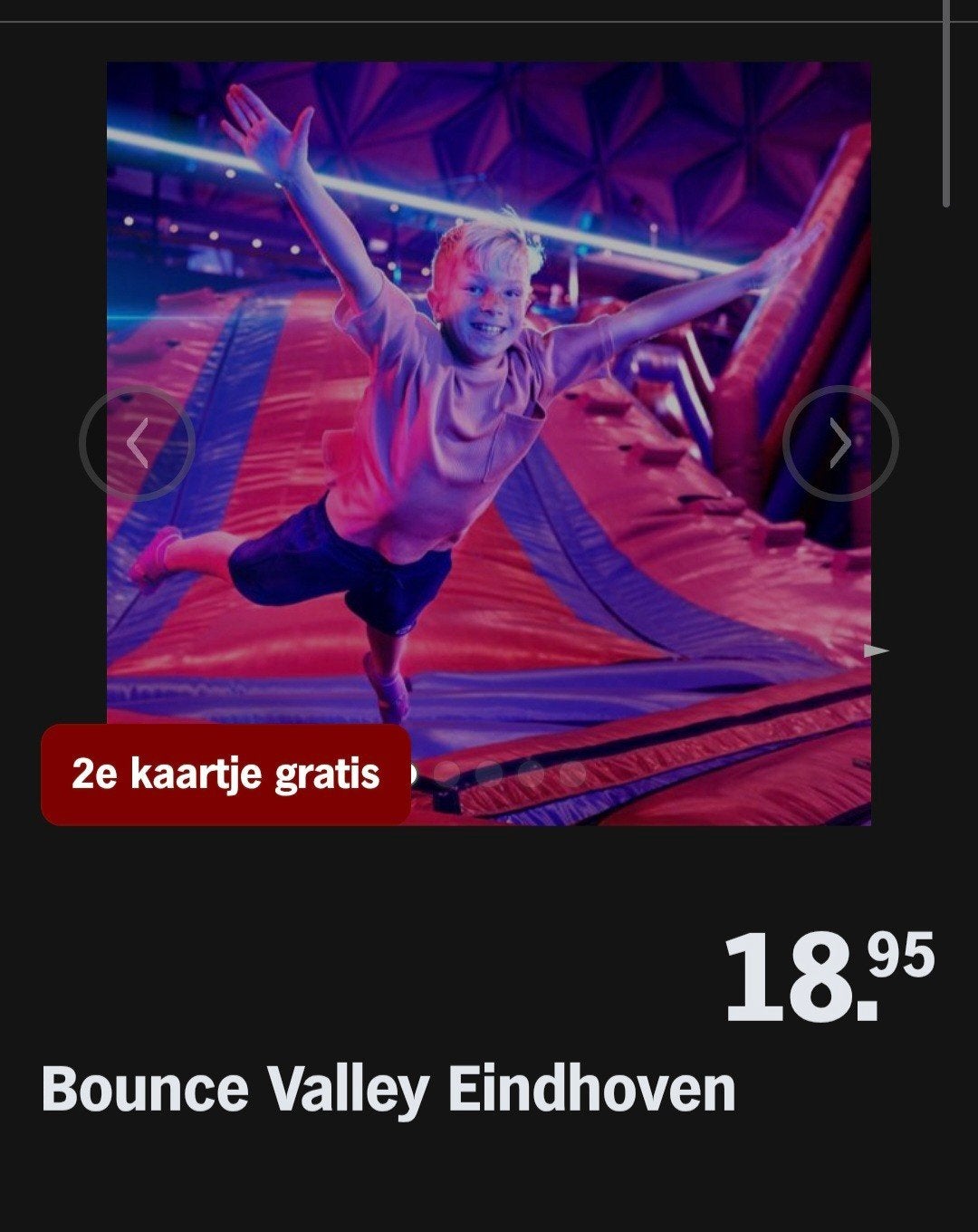 BOUNCE VALLEY EINDHOVEN ♡ 2e kaartje gratis (AH ACTIE), Overige soorten