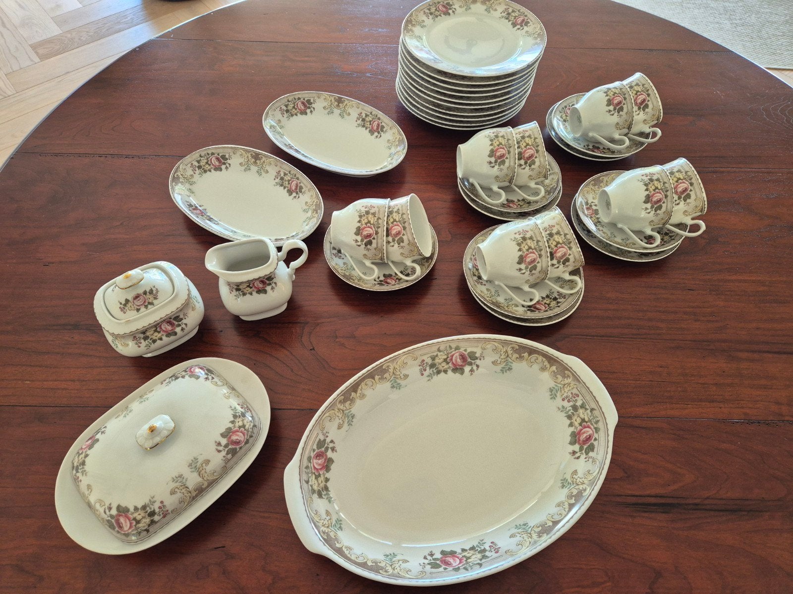 Bavaria Mitterteich Servies - 10-delig met rozenmotief, Ophalen, Porselein, Overige stijlen