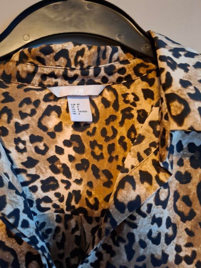 Leopard blouse H&M, Ophalen of Verzenden, Zo goed als nieuw, Maat 38/40 (M)