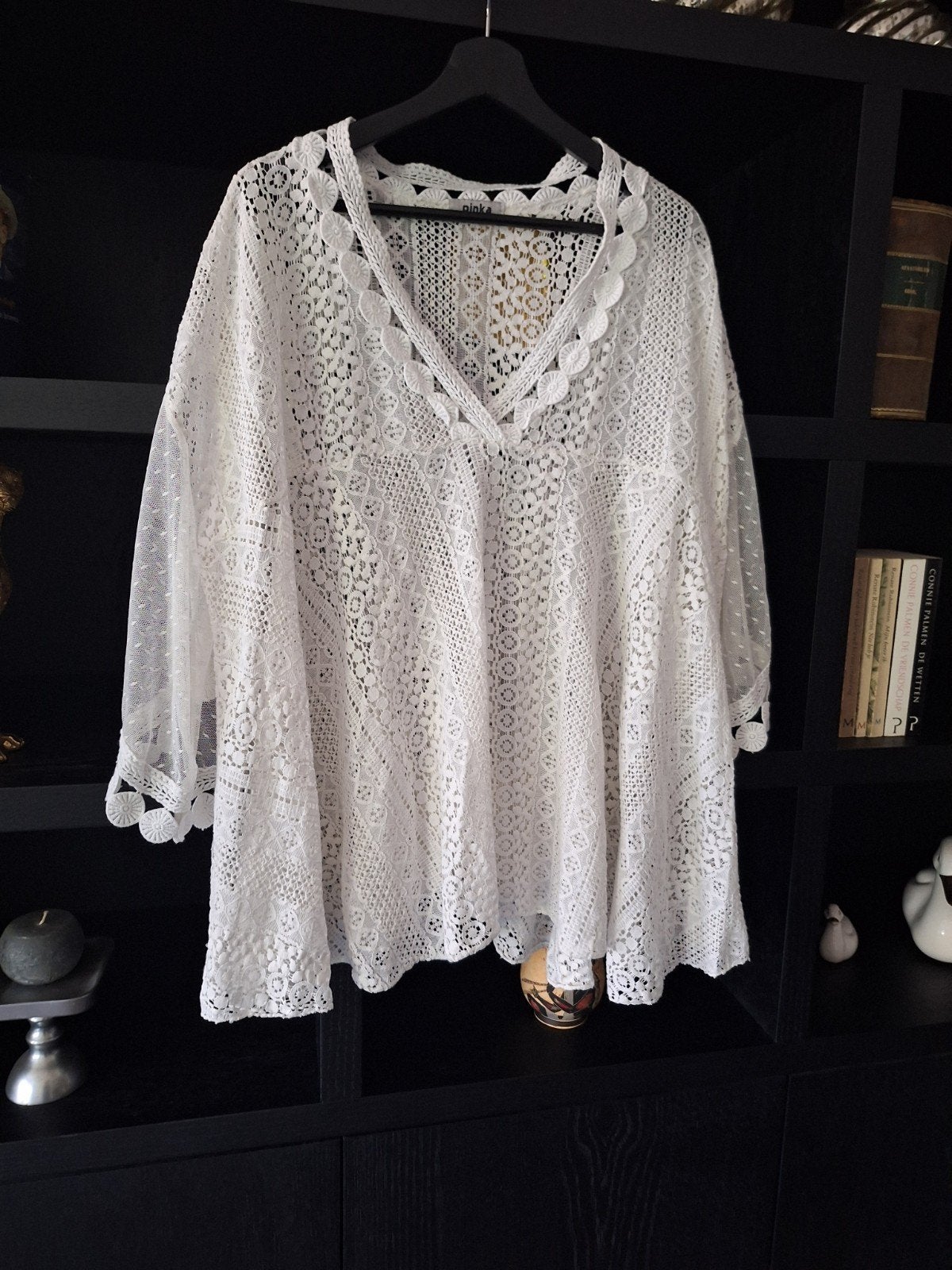 Nieuwe tuniek / blouse ruimvallend 40 42 44 46, Kleding | Dames, Nieuw, Ophalen of Verzenden, Blouse of Tuniek, Wit