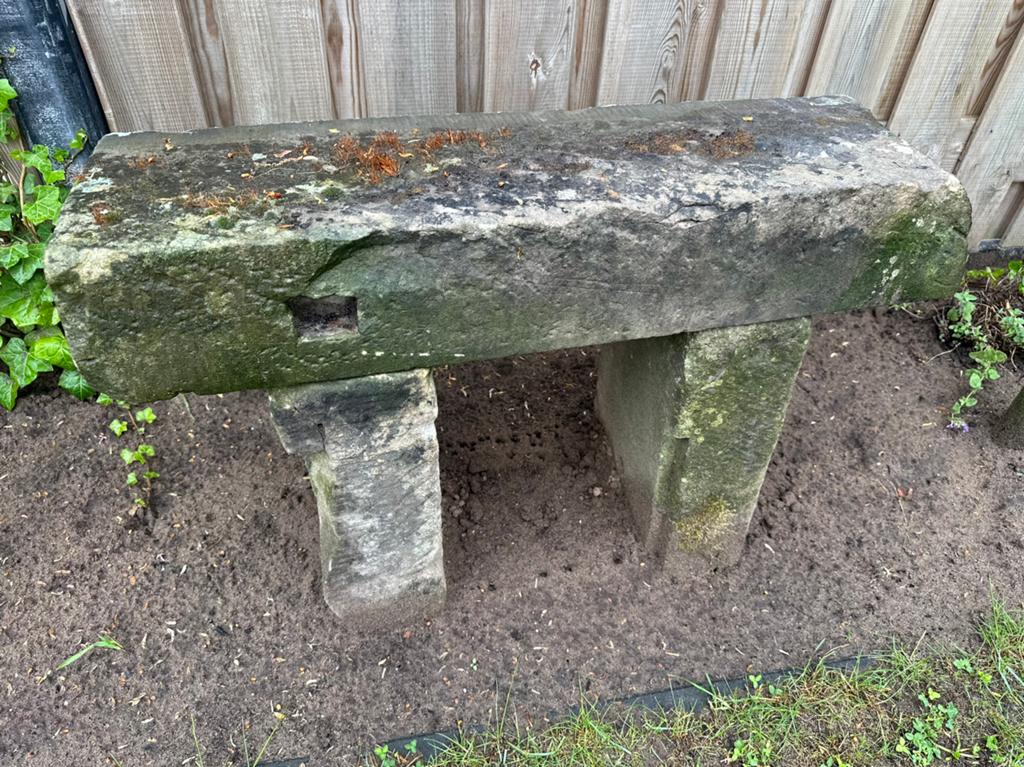 Authentiek Bentheimer zandsteen bankje, Ophalen, Gebruikt