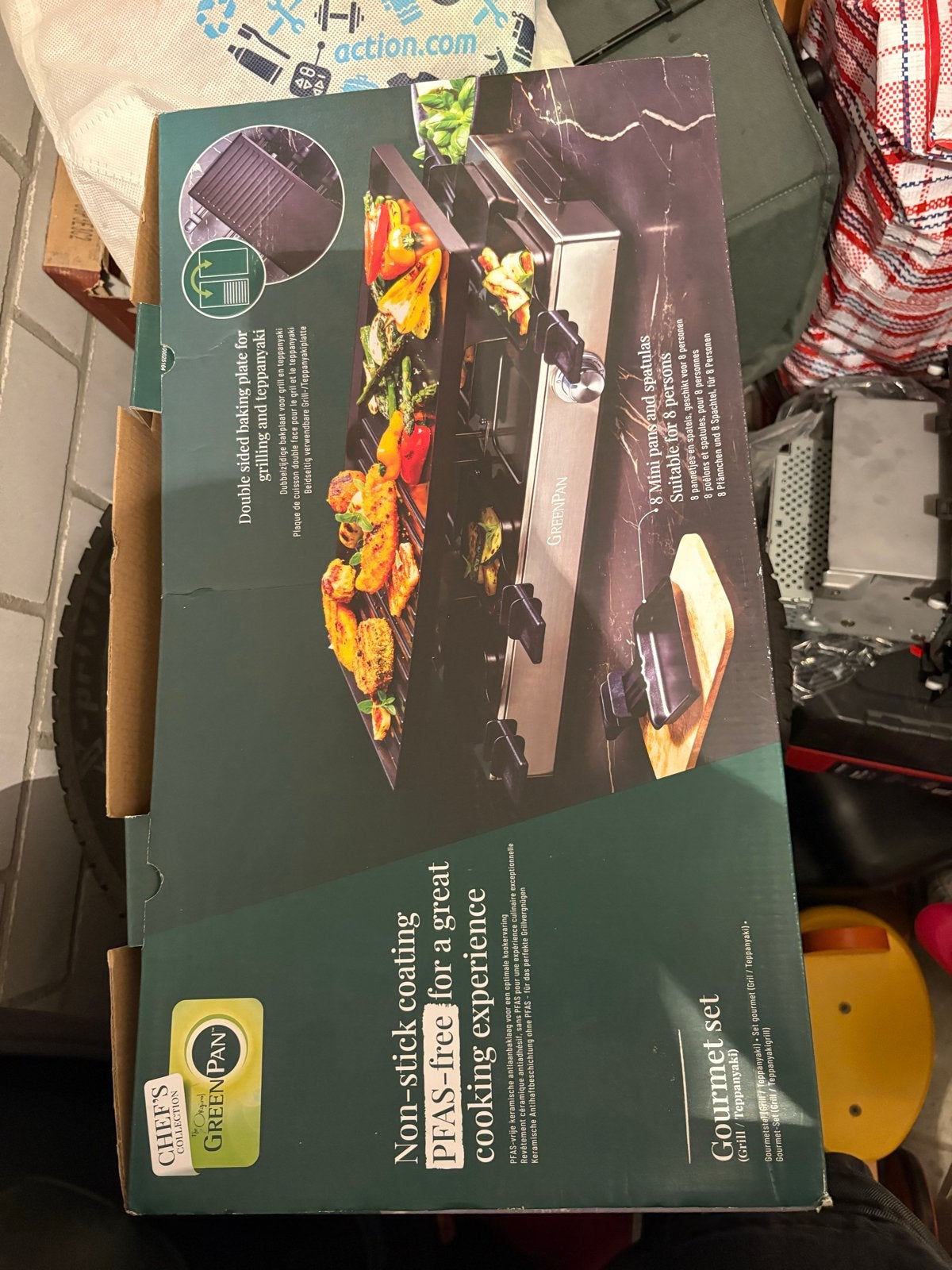 Nieuw GreenPan Gourmetstel (Grill/Teppanyaki) voor 8 persone, Witgoed en Apparatuur, Gourmetstellen, Ophalen of Verzenden, Nieuw