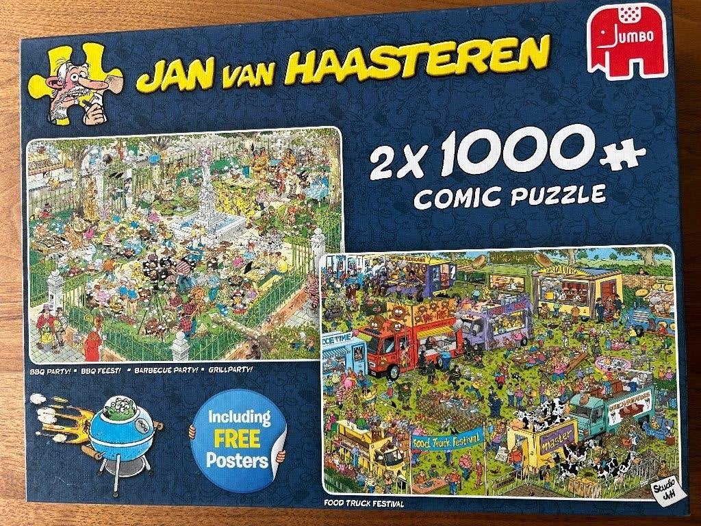 Jan van Haasteren - BBQ en Foodtruckfestival, Ophalen, 500 t/m 1500 stukjes, Zo goed als nieuw, Legpuzzel