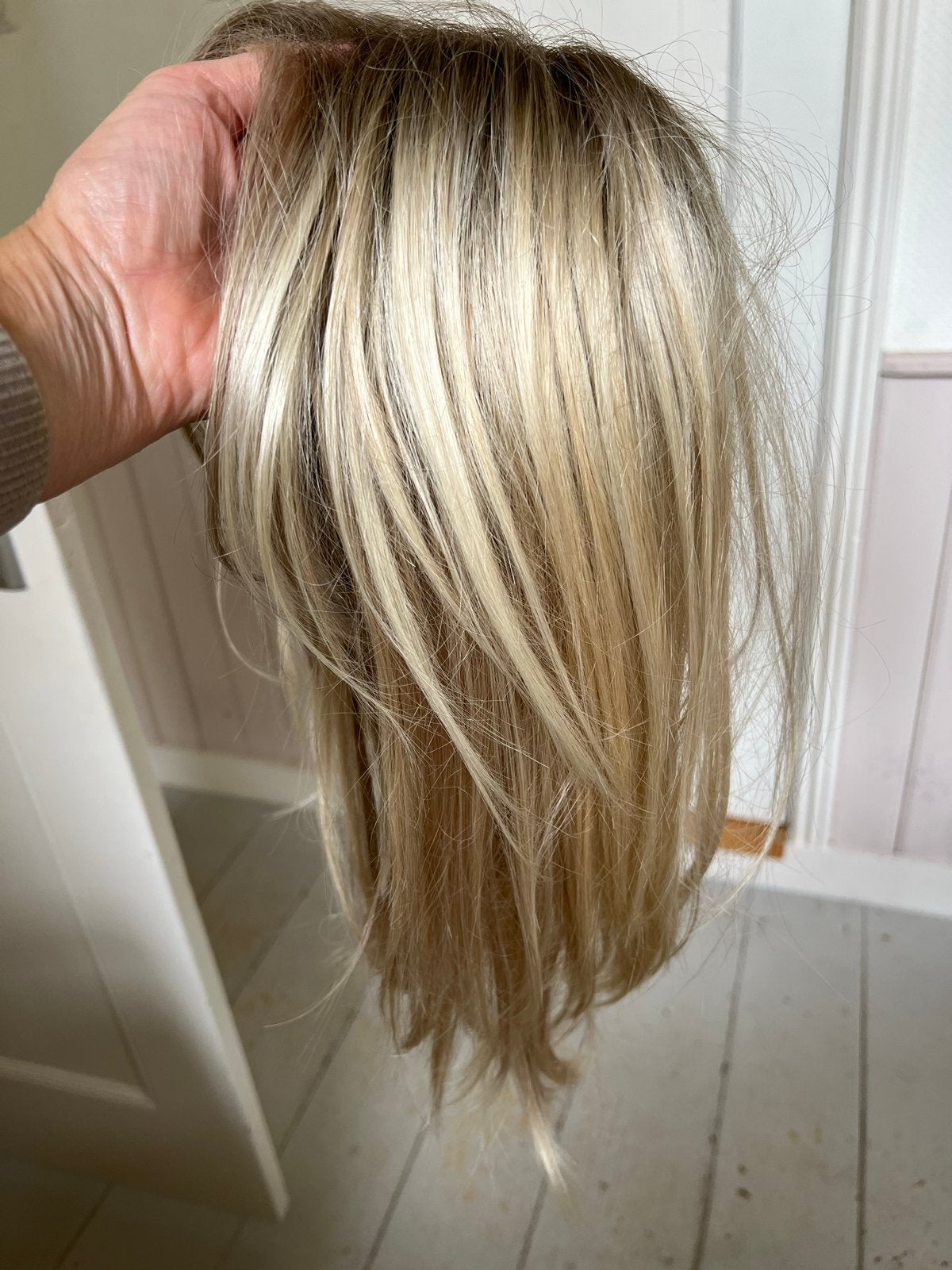 Kwalitatieve schitterende blonde pruik - Nooit gedragen, Ophalen of Verzenden, Nieuw, Pruik of Haarverlenging