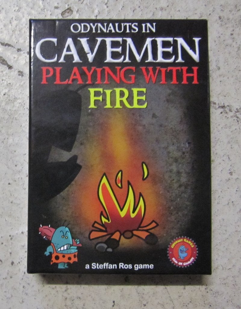 Kaart spel odynauts caveman playing with fire ., Een of twee spelers, Ophalen of Verzenden, Zo goed als nieuw