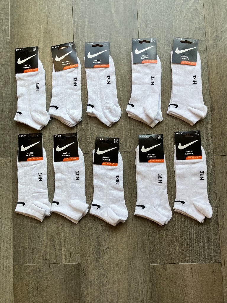 10 paar witte sneaker sokken (maat 41-46), Ophalen of Verzenden, Nieuw, Maat 43 t/m 46, Wit