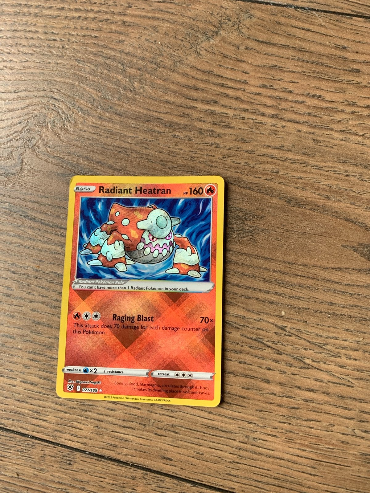 Radiant Heatran Pokémon Kaart - Zo goed als nieuw, Ophalen of Verzenden, Zo goed als nieuw, Losse kaart