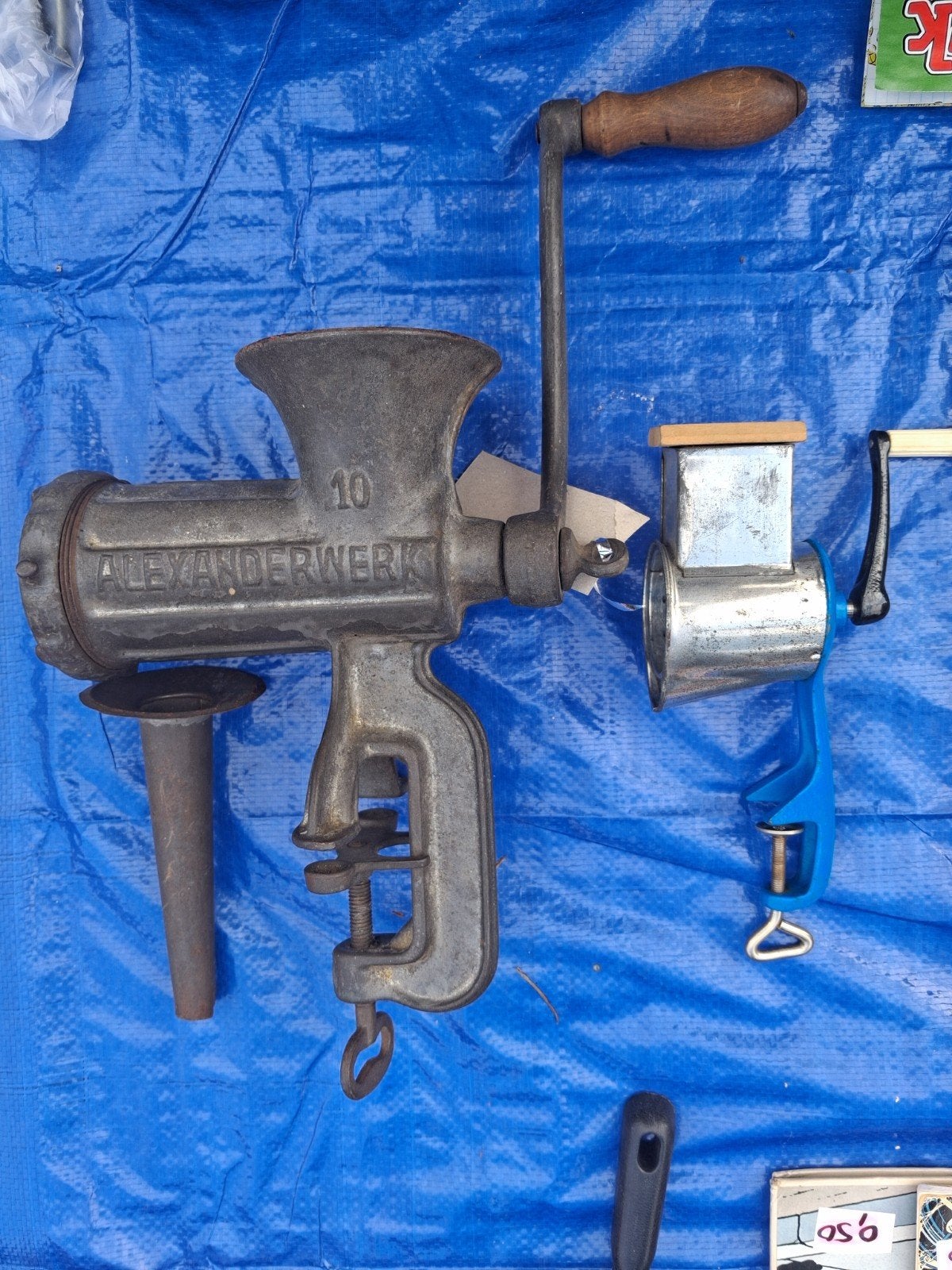 Vintage worstenmaker en gehaktmolen - Alexanderwerk, Ophalen of Verzenden