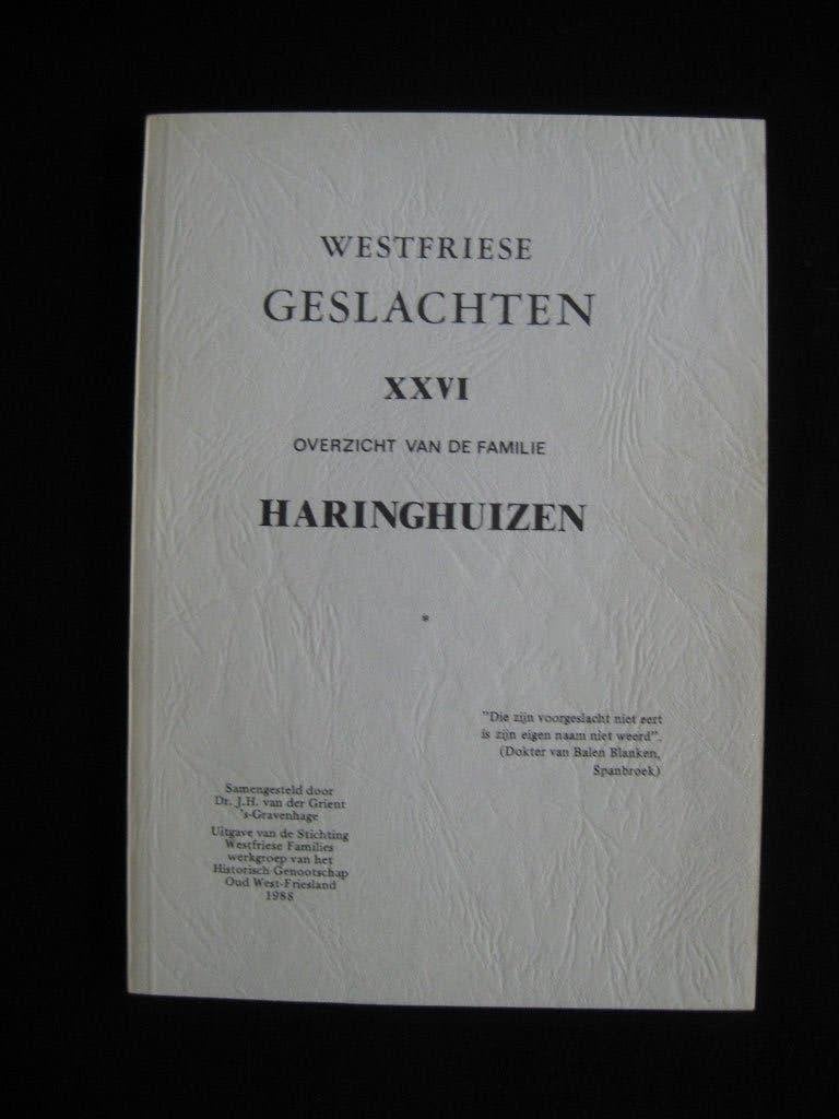Genealogie. Grient, Overzicht van de familie Haringhuizen., Ophalen of Verzenden, Gelezen