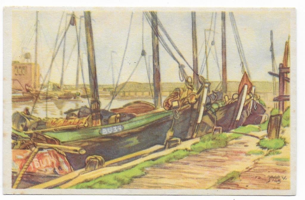 Bunschoten Spakenburg Ongelopen Ansichtkaart (B6854), Ophalen of Verzenden, 1940 tot 1960, Ongelopen