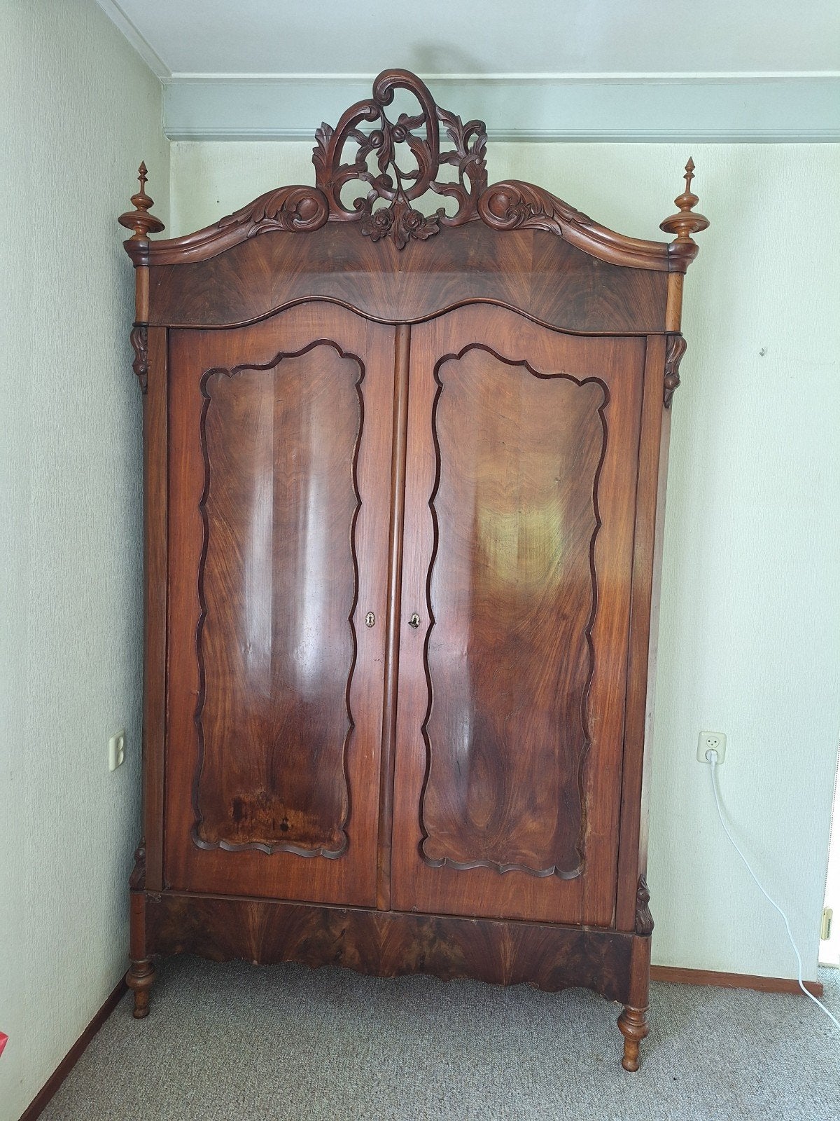 Mahonie houten kast, Antiek en Kunst, Antiek | Meubels | Kasten, Ophalen