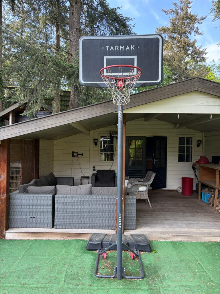 Tarmak basketbalpaal, verstelbaar, Ophalen, Gebruikt, Ring, Bord of Paal