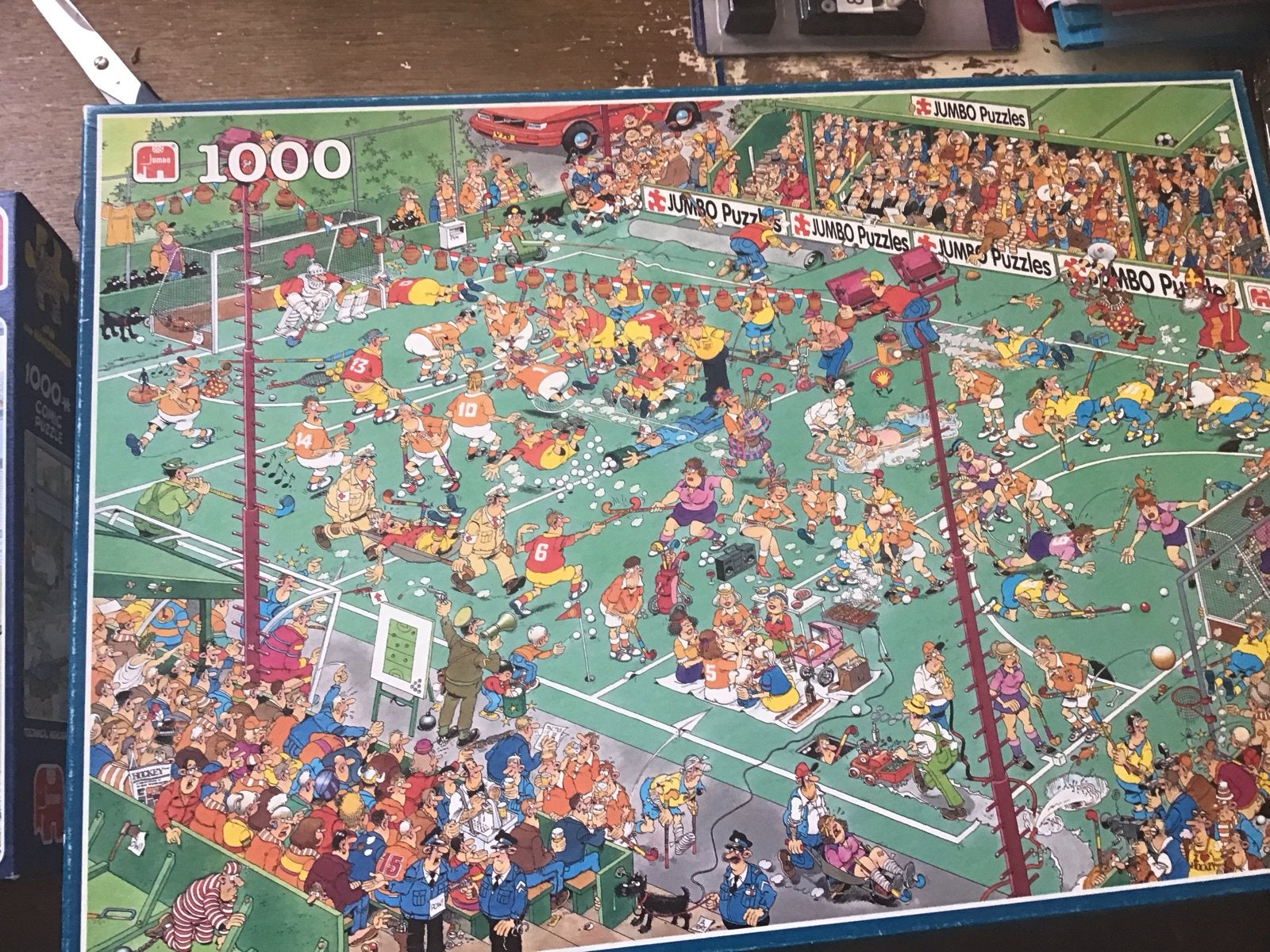 Puzzel Jan van Haasteren 1000 stukjes - Drukke Sportdag, Ophalen of Verzenden, Meer dan 50 stukjes, Gebruikt, 6 jaar of ouder