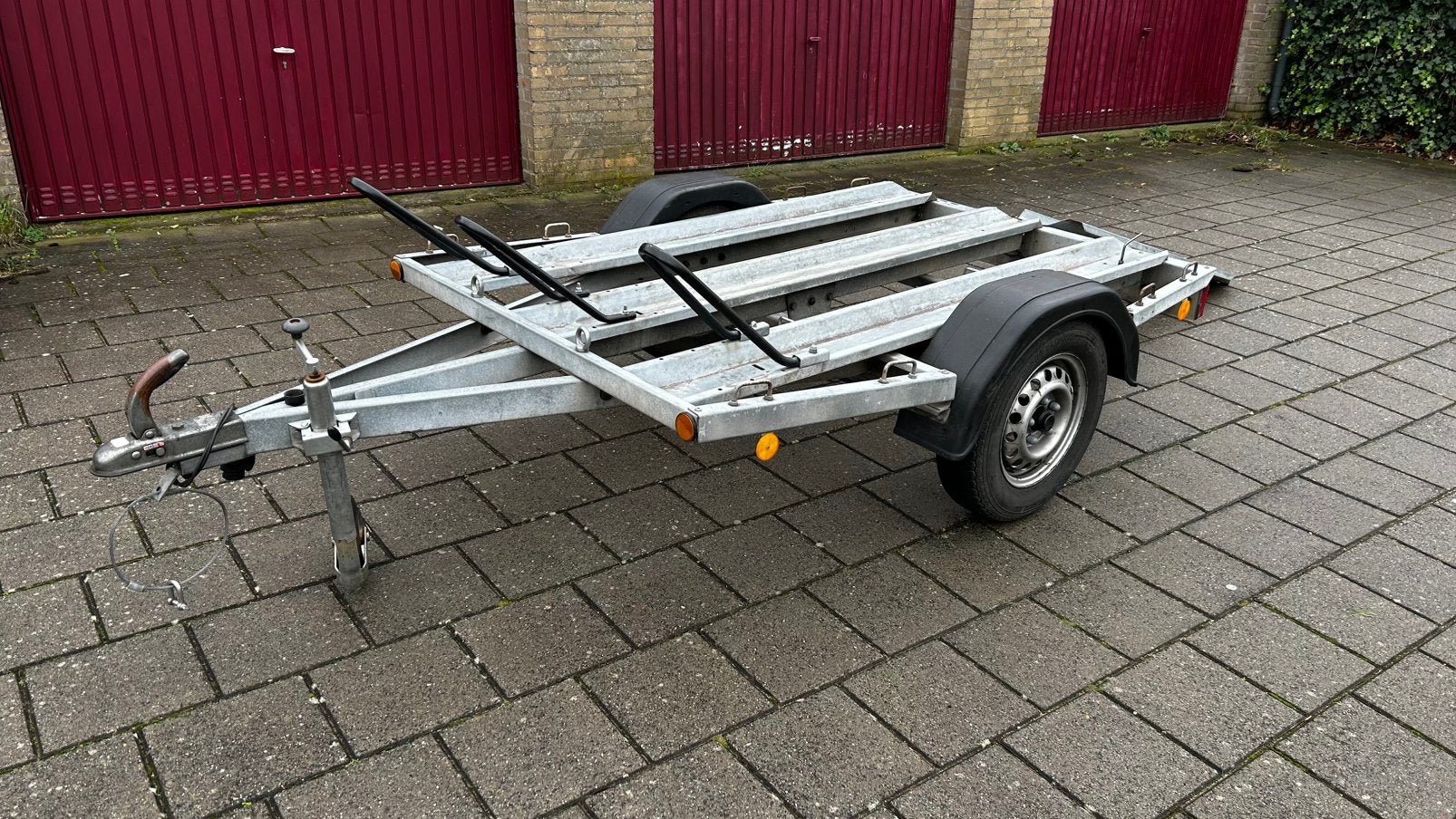 Motorfiets aanhanger, Fietsen en Brommers, Fietsaccessoires | Aanhangers en Karren, Ophalen, Gebruikt, Overige typen, 80 kg of meer