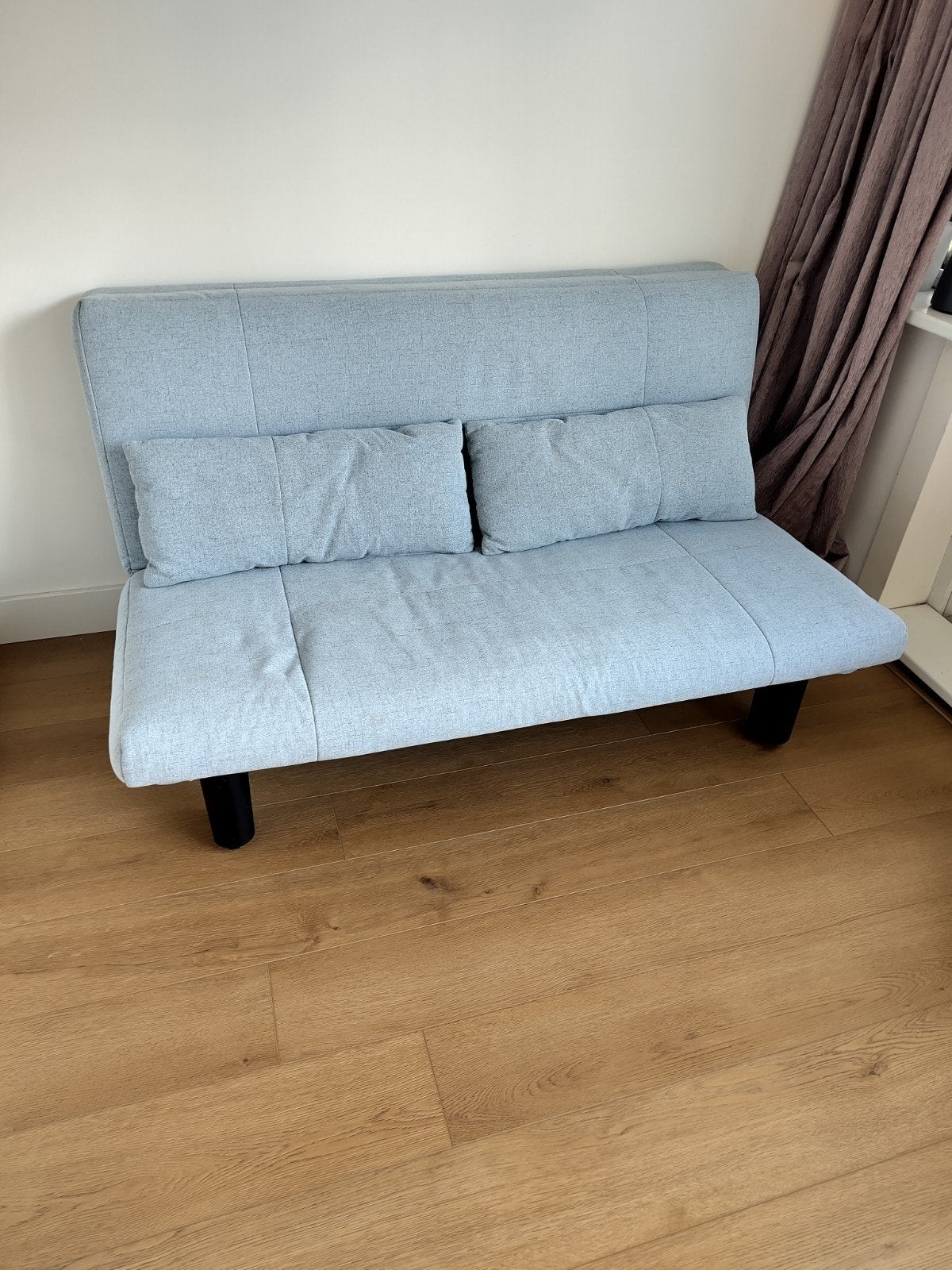 Fijne blauwe slaapbank inclusief kussens, Ophalen, Gebruikt, Blauw, Tweepersoons