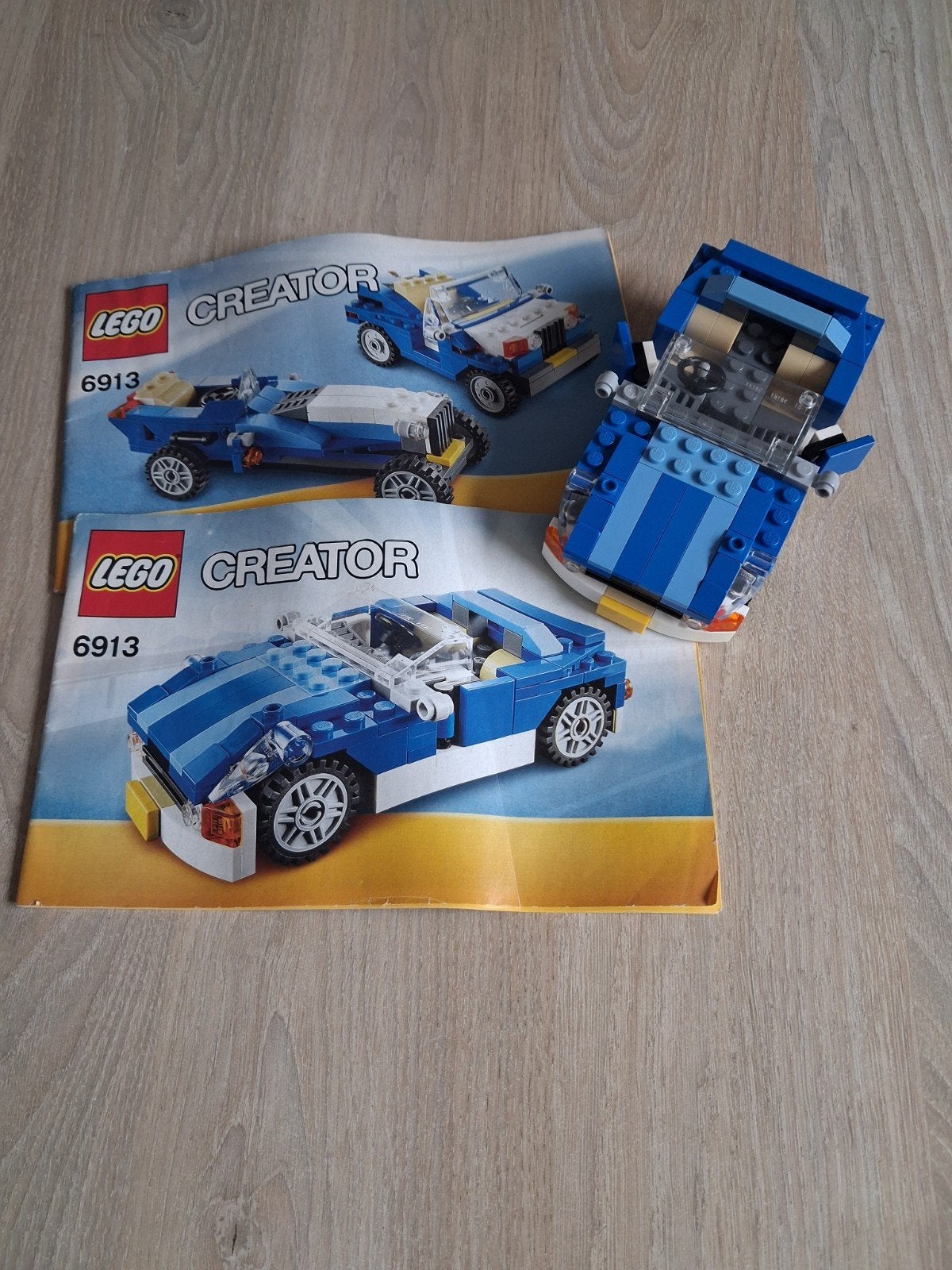 Lego Creator 6913 Blauwe Sportwagen (3-in-1), Kinderen en Baby's, Gebruikt, Lego, Inclusief instructies, Ophalen of Verzenden