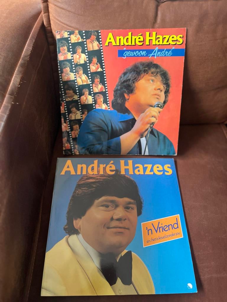 André Hazes LP's: Gewoon André & 'n Vriend (2 stuks), Cd's en Dvd's, Vinyl | Nederlandstalig, Ophalen, Gebruikt, 1980 - 1989, Levenslied of Smartlap