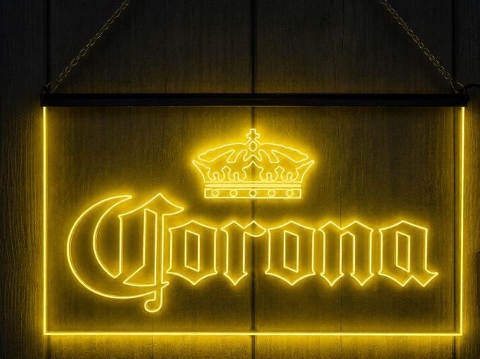 Led bord Corona Bier, Verzamelen, Ophalen of Verzenden, Nieuw, Reclamebord, Plaat of Schild, Overige merken