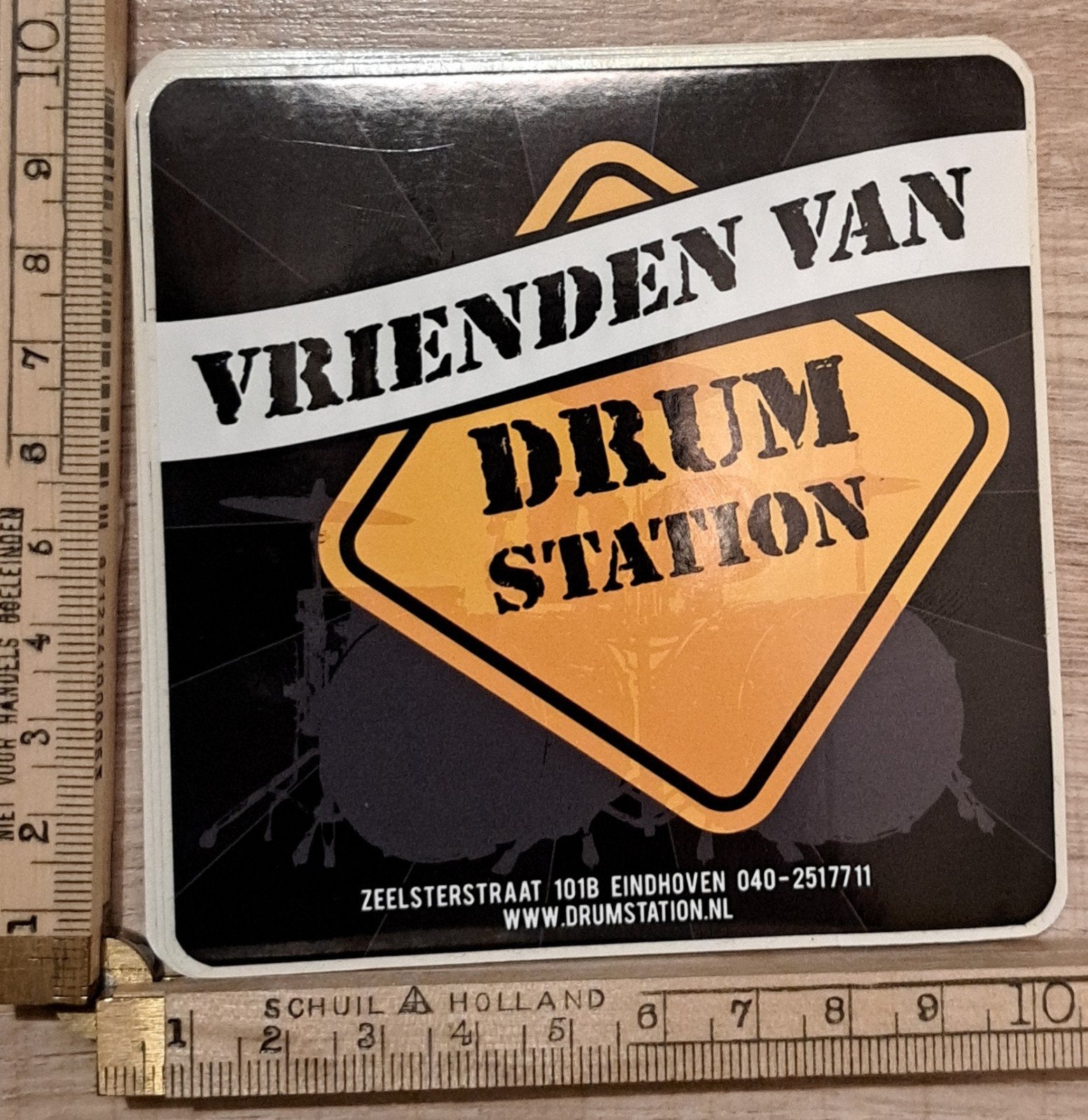 Sticker vrienden van Drumstation drummer drums drumstel, Ophalen of Verzenden, Zo goed als nieuw, Bedrijf of Vereniging