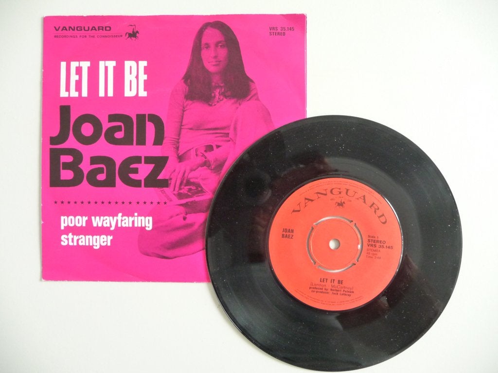 single JOAN BAEZ - LET IT BE - Vanguard Records, 1971, Cd's en Dvd's, Gebruikt, 7 inch, Ophalen of Verzenden, Pop
