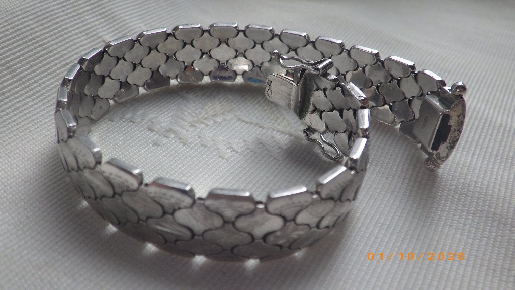 zilveren schakel armband, Sieraden, Tassen en Uiterlijk, Verzenden, Zo goed als nieuw, Zilver, Zilver