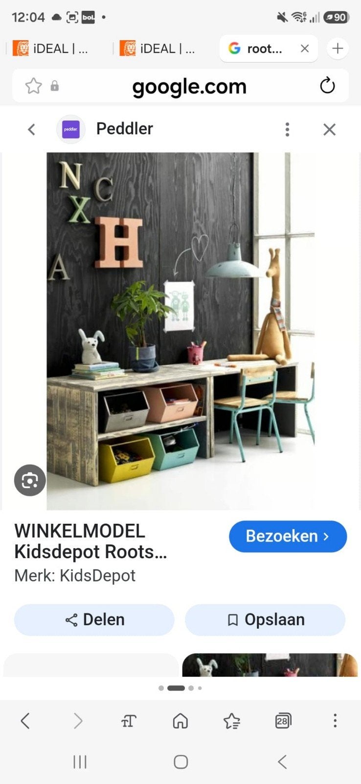 2 KidsDepot knutsel/werk tafeltjes met opbergbakken, Ophalen, Gebruikt, Tafel(s)