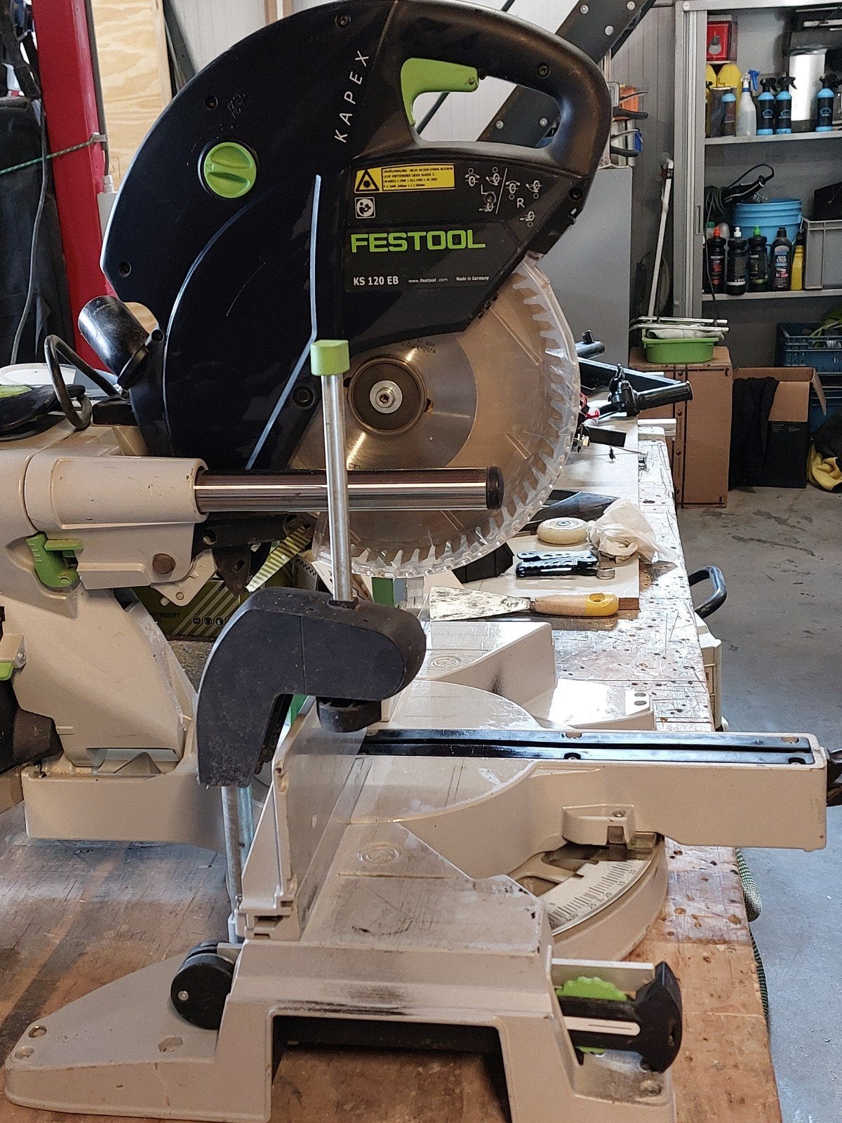 Festool Afkortzaag KS 120 EB Kapex - Krachtige Precisie, Ophalen, Gebruikt, 70 mm of meer, Afkortzaag