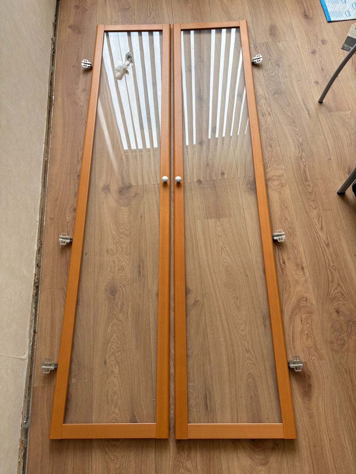2 IKEA glazen deuren voor Billy kast, Huis en Inrichting, Ophalen, 200 cm of meer, 50 tot 100 cm, Zo goed als nieuw