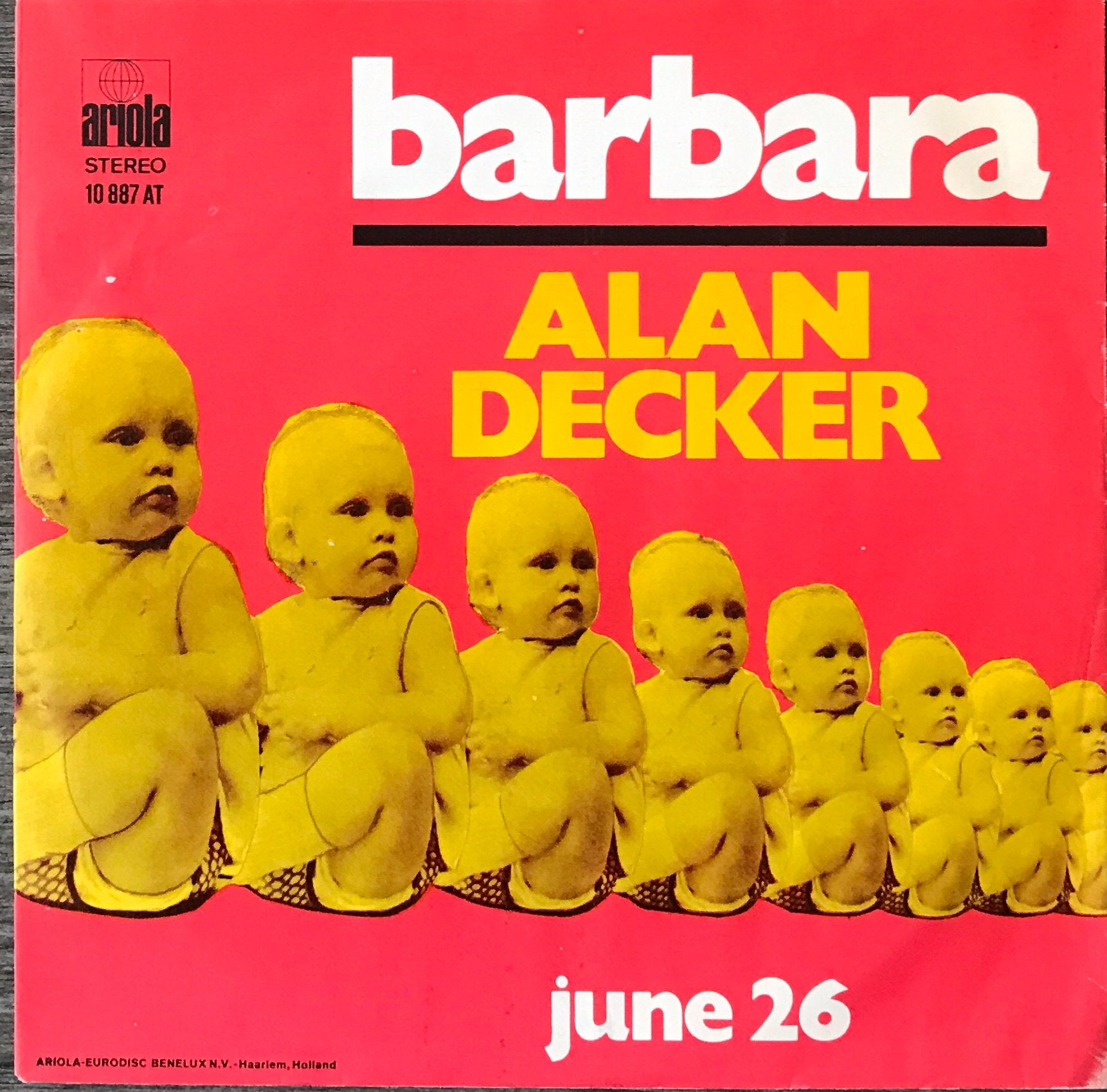 ALAN DECKER - Barbara (NL’72) ALS NIEUW (Tip), Verzenden, Zo goed als nieuw, 7 inch