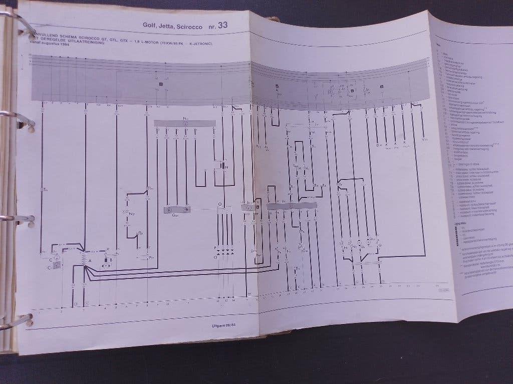 Vw Golf 1 Cabrio +  scirocco  werkplaatsboek Stroomschema's, Ophalen of Verzenden, Gelezen, Volkswagen