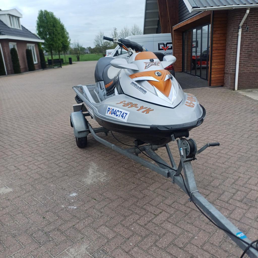 Sea-Doo RXT 255  waterscooter met trailer, Ophalen, Zo goed als nieuw, Benzine, 200 pk of meer