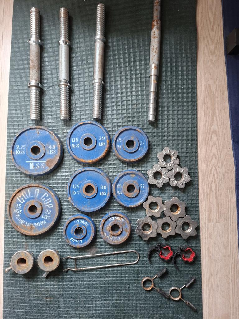 Home gym restjes, Ophalen, Gebruikt, Halterset