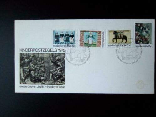 31: Eerstedag-envelop Kinderpostzegels 1975, Postzegels en Munten, Verzenden, Na 1940