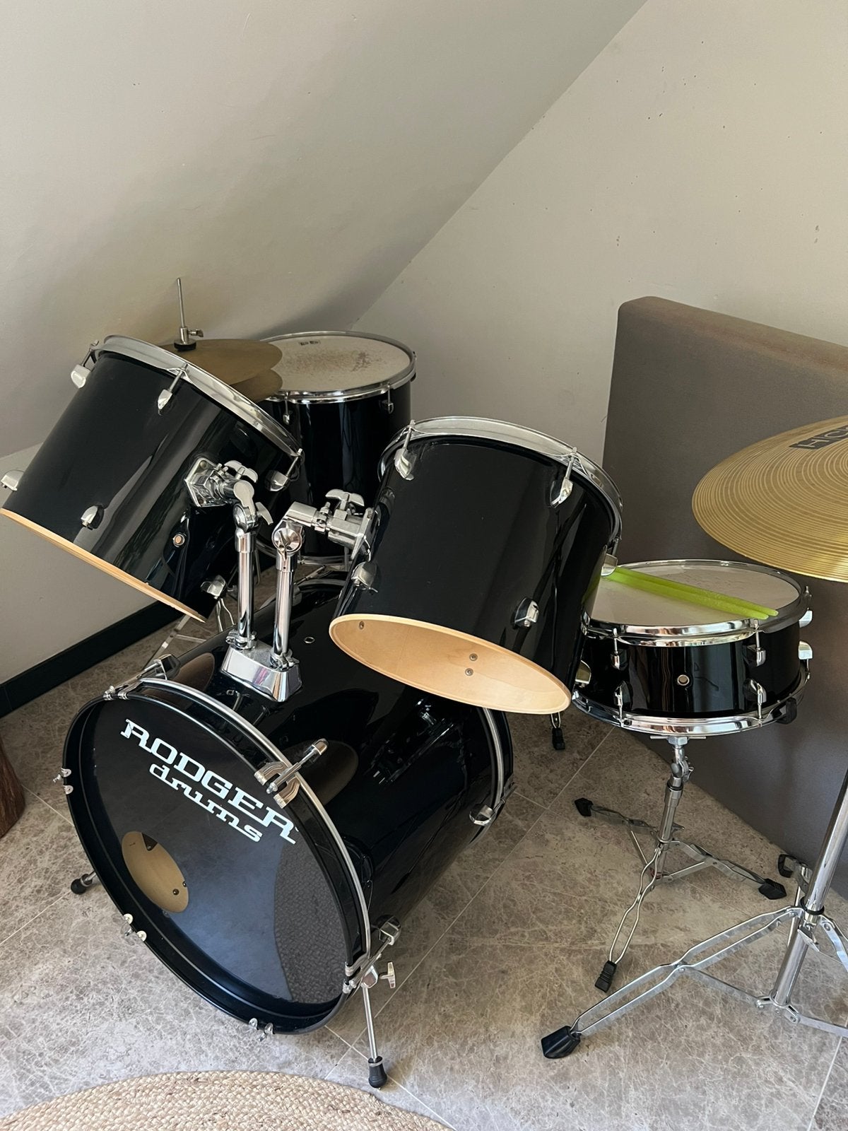 Drumstel Rodger Drums, Muziek en Instrumenten, Ophalen, Gebruikt, Overige merken