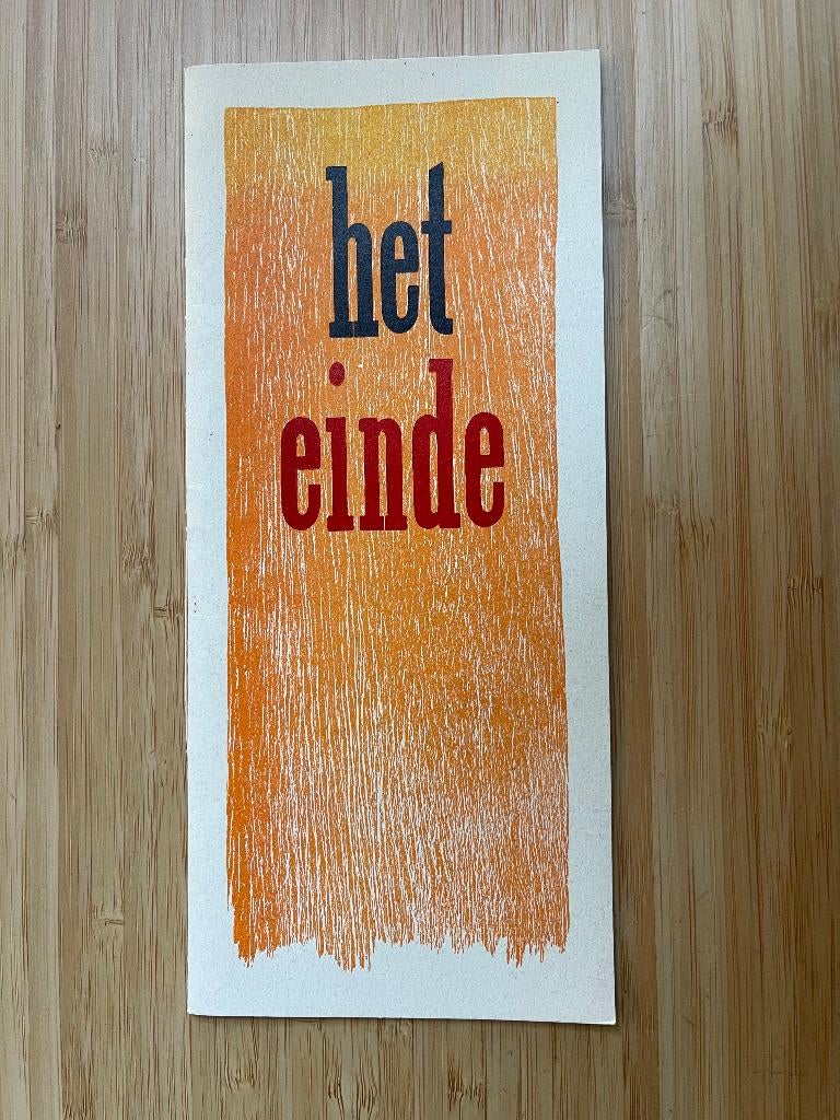 Karel ten Haaf – Het einde [65/70], Ophalen of Verzenden, Gelezen, Eén auteur