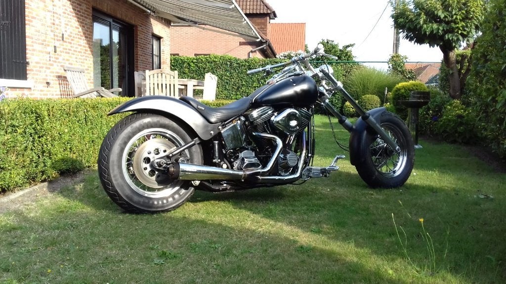 Harley Davidson FLSTF Fatboy Chopper, 2 cilinders, 1340 cc, Gebruikt, Particulier