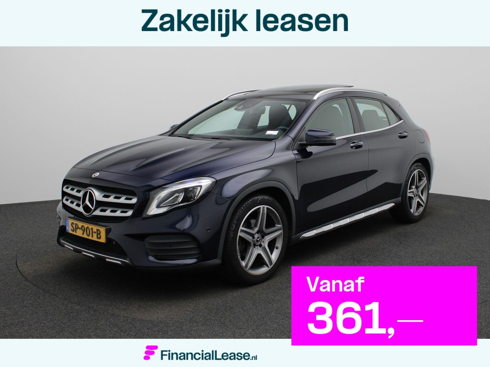 Mercedes-Benz GLA-klasse 180 Business Solution AMG | Panoram, 12 maanden, Gebruikt, 4 cilinders, Blauw
