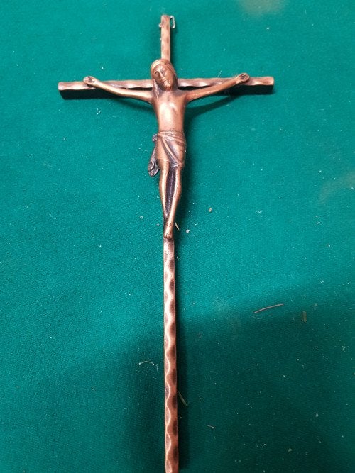 -	Kruisbeeld kopervintage, Ophalen of Verzenden