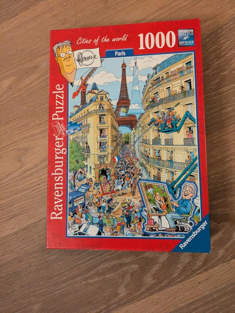 Komische puzzel Parijs van Fleroux Cities of the World, Ophalen of Verzenden, 500 t/m 1500 stukjes, Zo goed als nieuw