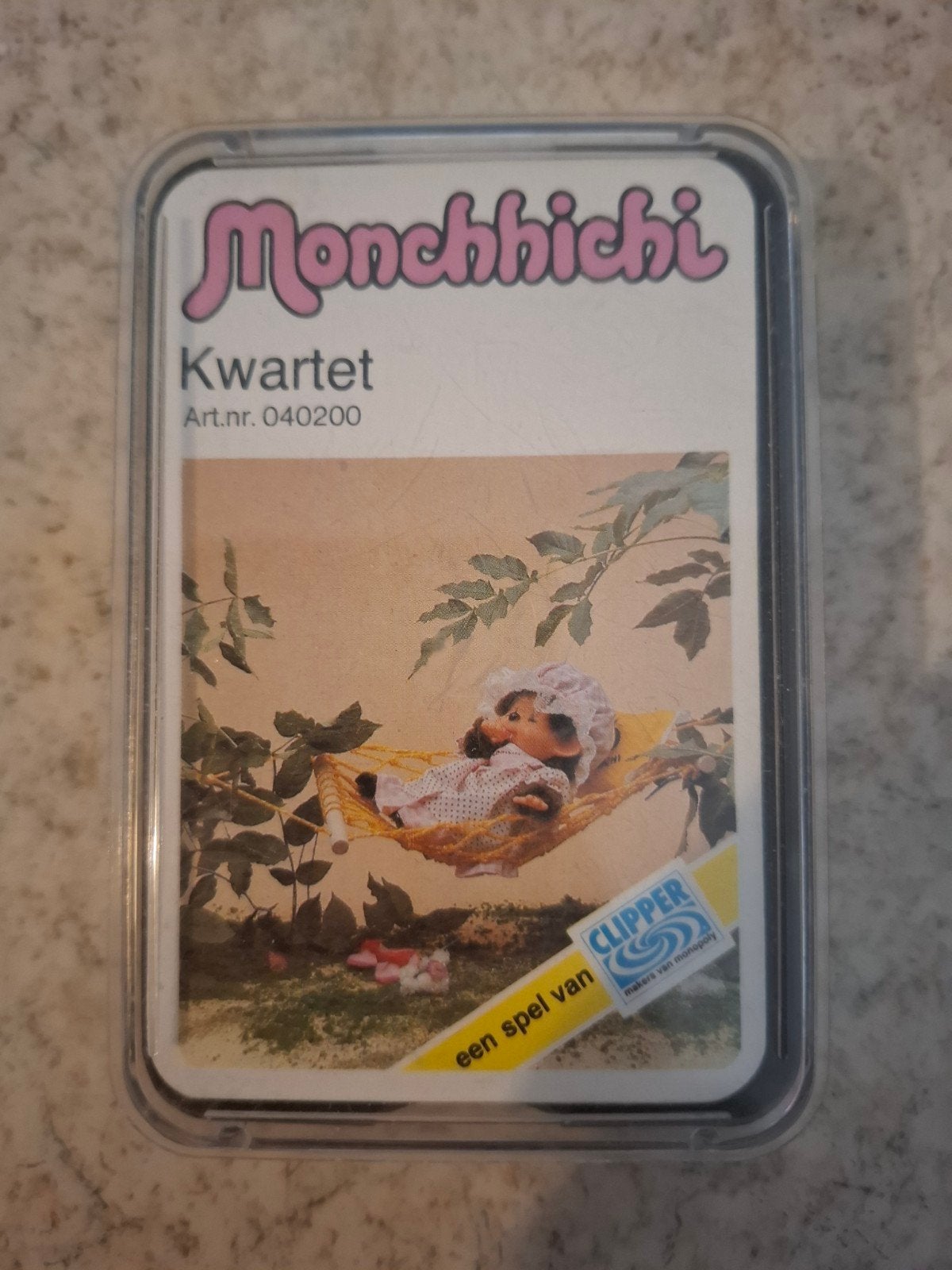 Monchhichi Kwintet Kaartspel - Clipper Art.nr. 040200, Drie of vier spelers, Ophalen of Verzenden, Gebruikt, Clipper