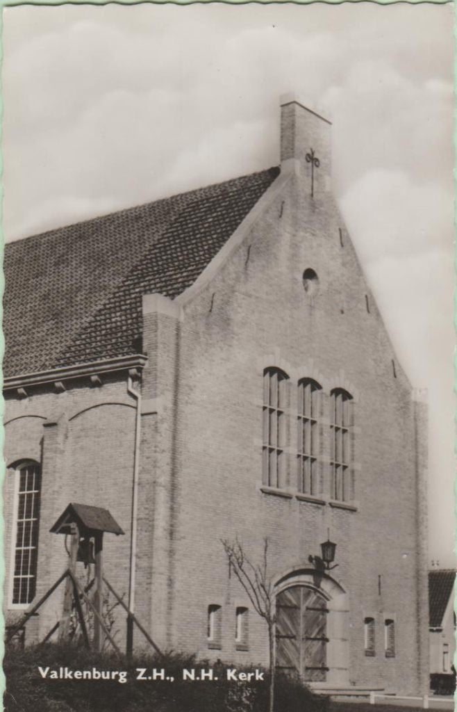 Valkenburg (Z.H.) N.H. kerk ca. 1960., Ophalen, 1960 tot 1980, Ongelopen, Zuid-Holland