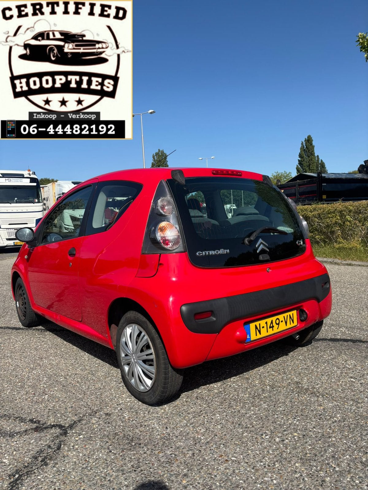 Citroën C1 1.0 3 Deurs 2008 Rood APK 2/1/2027 RIJ KLAAR !, Voorwielaandrijving, 4 stoelen, C1, 68 pk