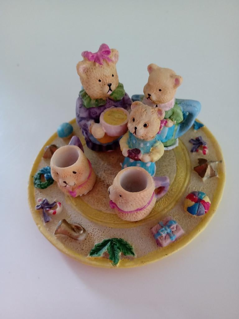 Een Miniatuur Beren Tafereeltje, Ophalen of Verzenden, Gebruikt, Beeldje, Overige merken