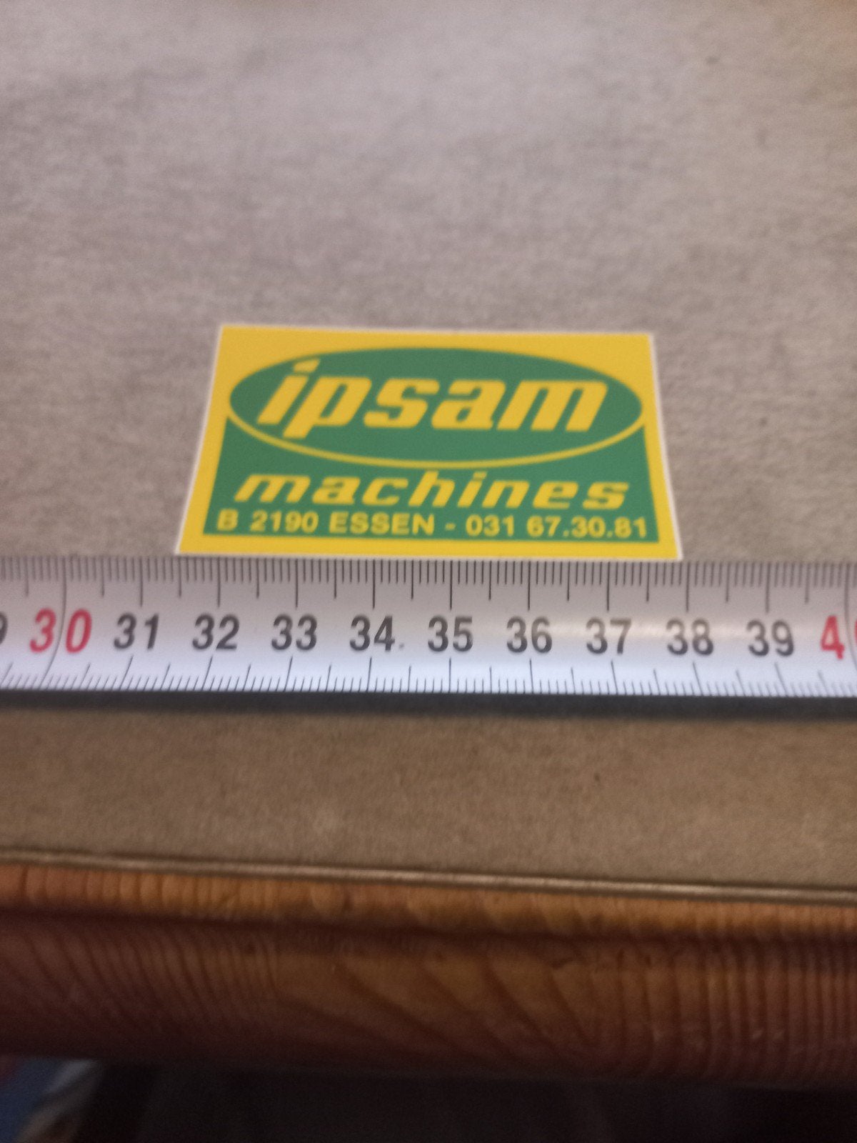 Ipsam Machines Sticker - B 2190 Essen, Ophalen of Verzenden