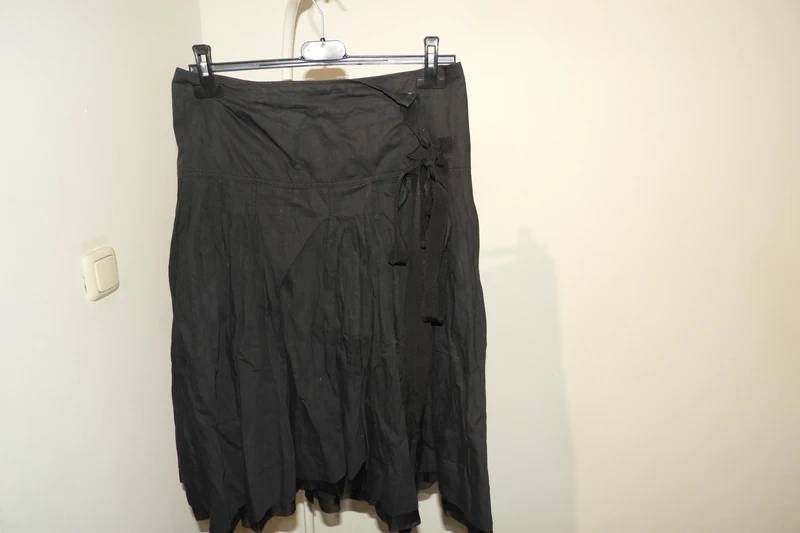 Pauw Amsterdam rok kreukel effect overslag model mt 3/40, Maat 38/40 (M), Verzenden, Zwart, Pauw
