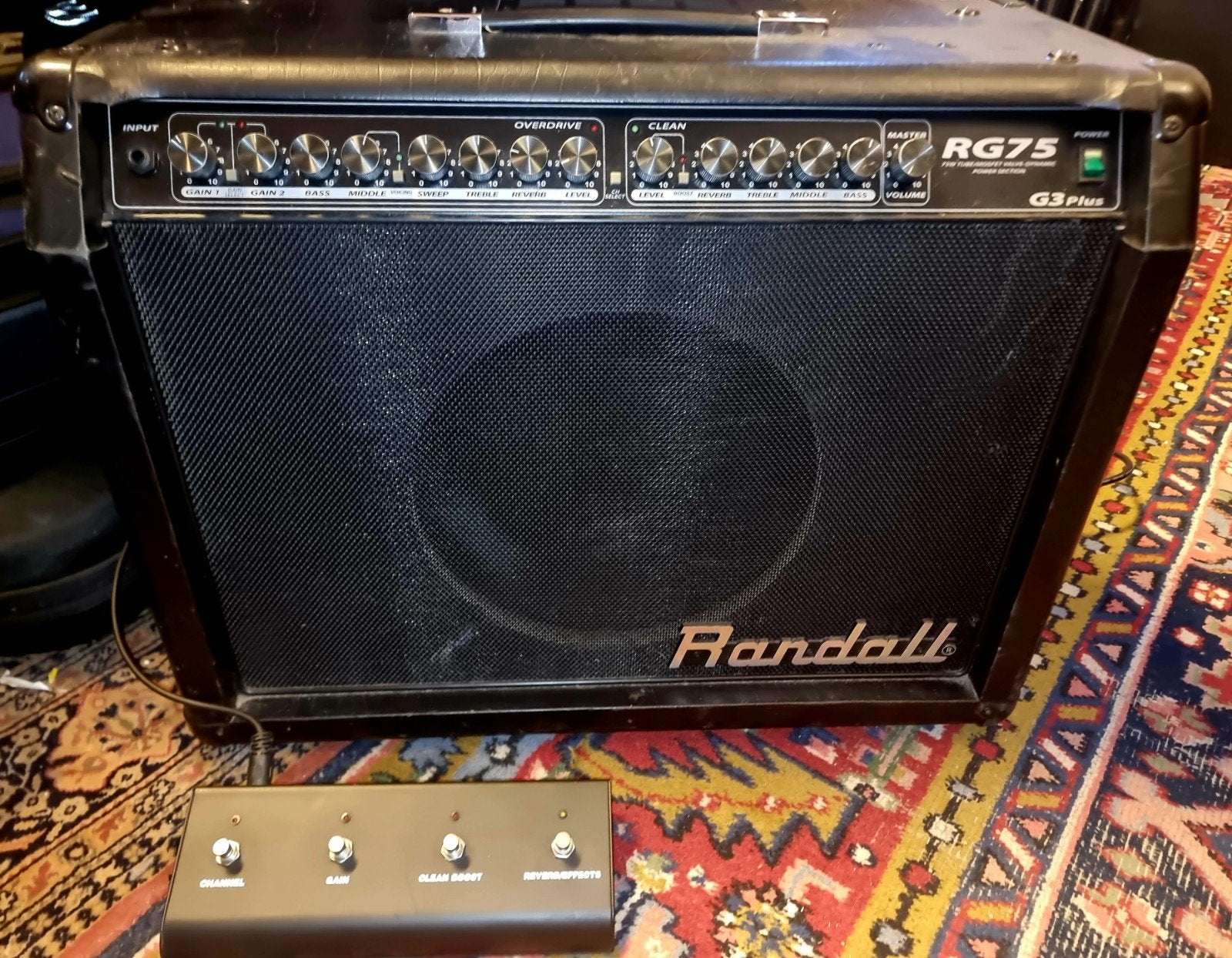 Randall RG75 G3 Plus gitaarversterker met footswitch, Ophalen, Gebruikt, Gitaar, 50 tot 100 watt