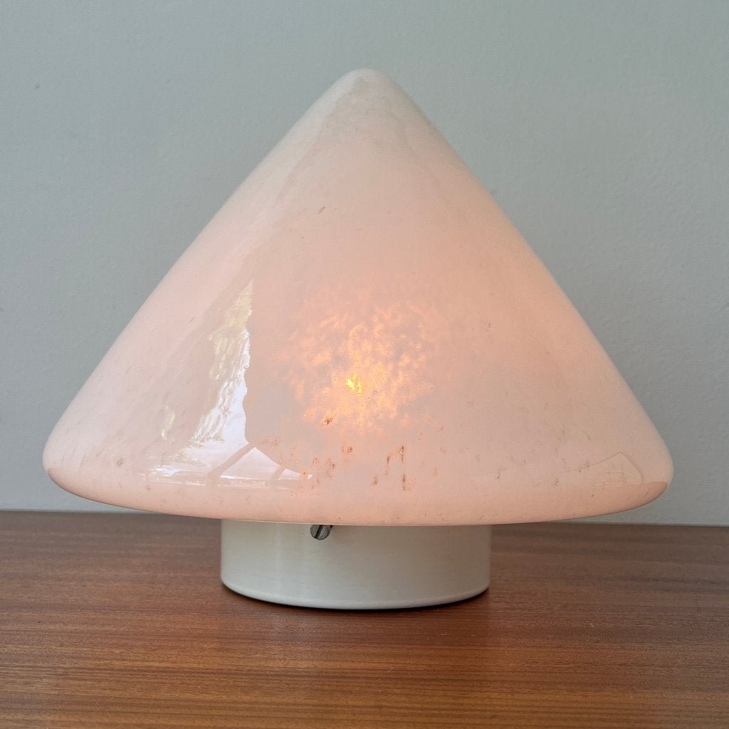 jaren 60 70 Hala wandlamp tafellamp piramide Murano glas, Gebruikt, Glas, Hala Zeist, Ophalen of Verzenden