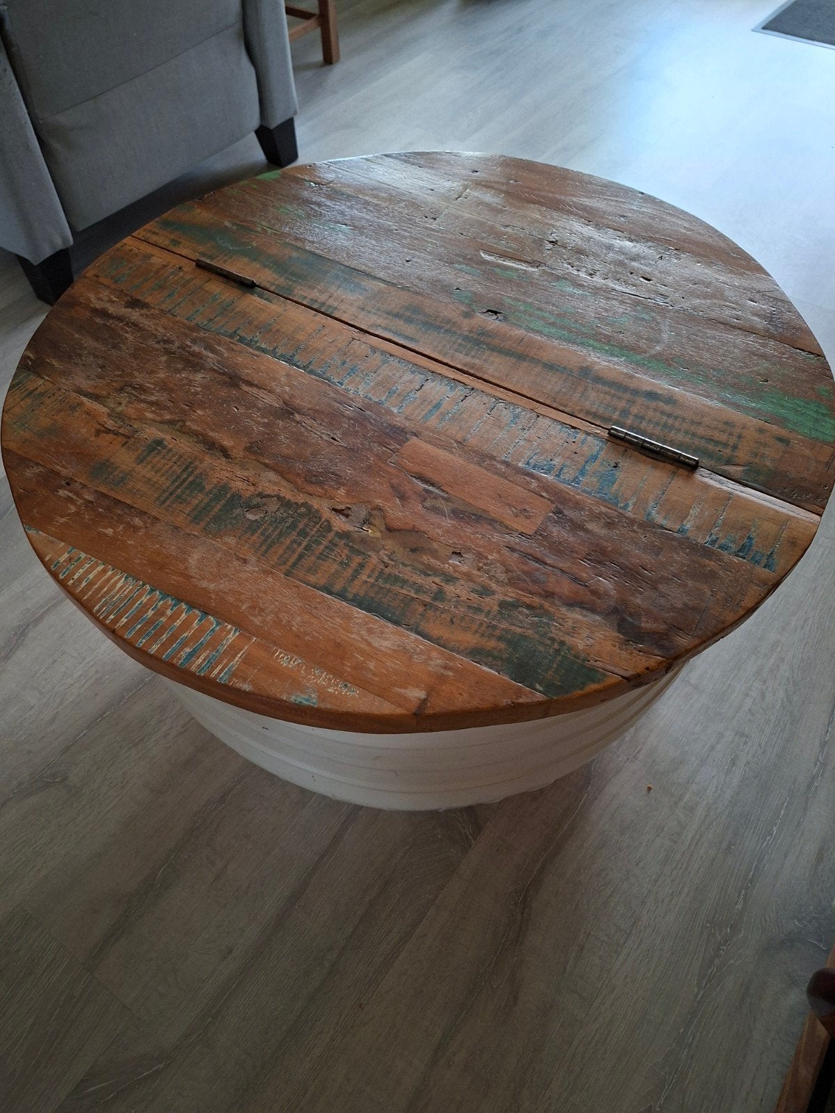 robuuste salon tafel rond 75 cm en 48 cm hoog, Ophalen, Rond, 50 tot 100 cm, 50 tot 100 cm