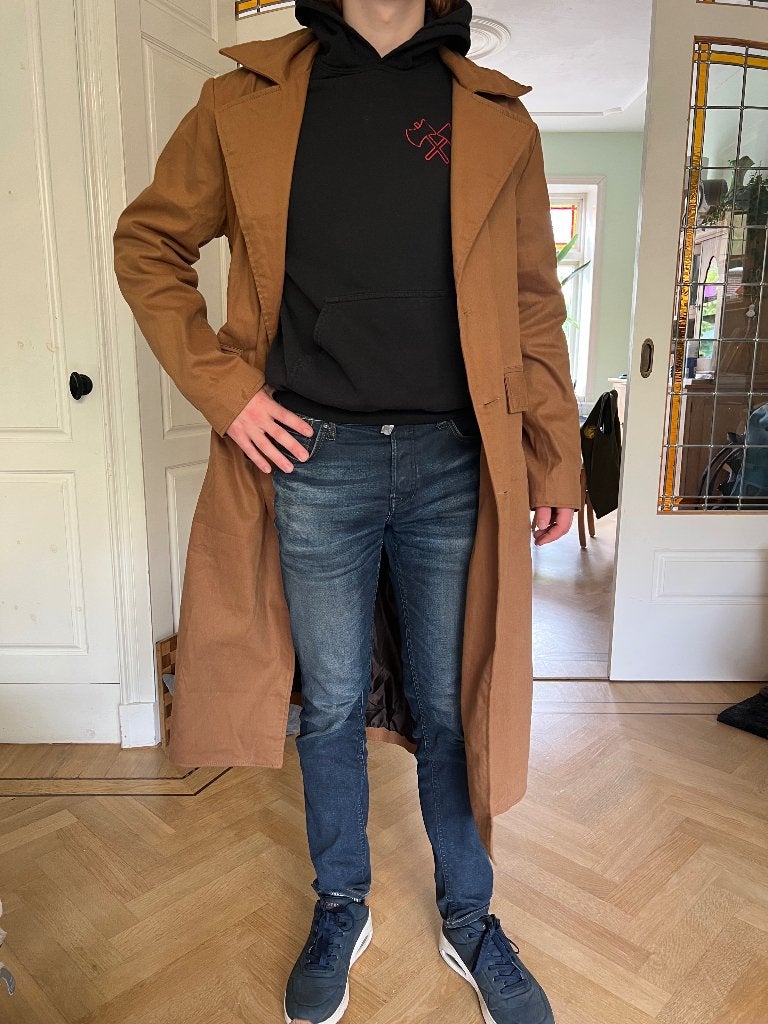 Trenchcoat met lange split achter, M, Maat 48/50 (M), Nieuw, Ophalen of Verzenden, Onbekend
